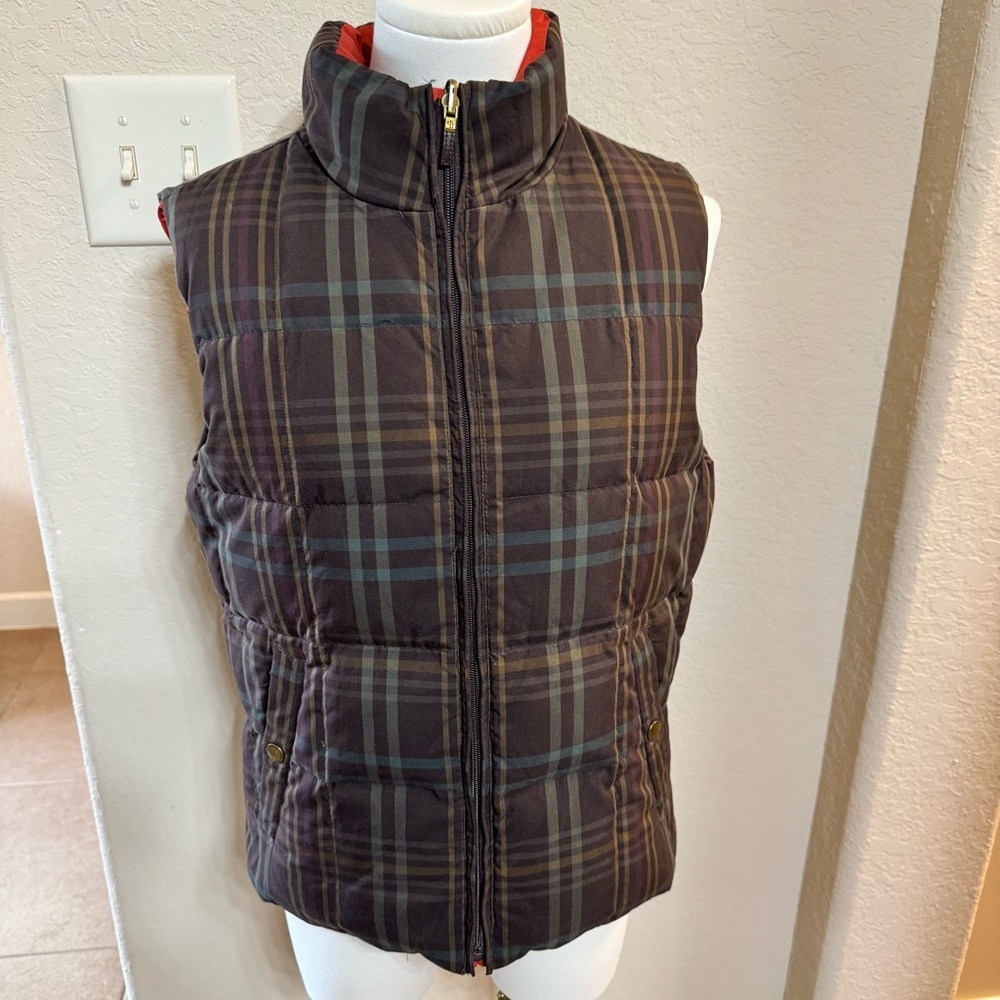 Lauren Ralph Lauren Vintage Y2K Reversible Down Filled Plaid Puffer Vest Small